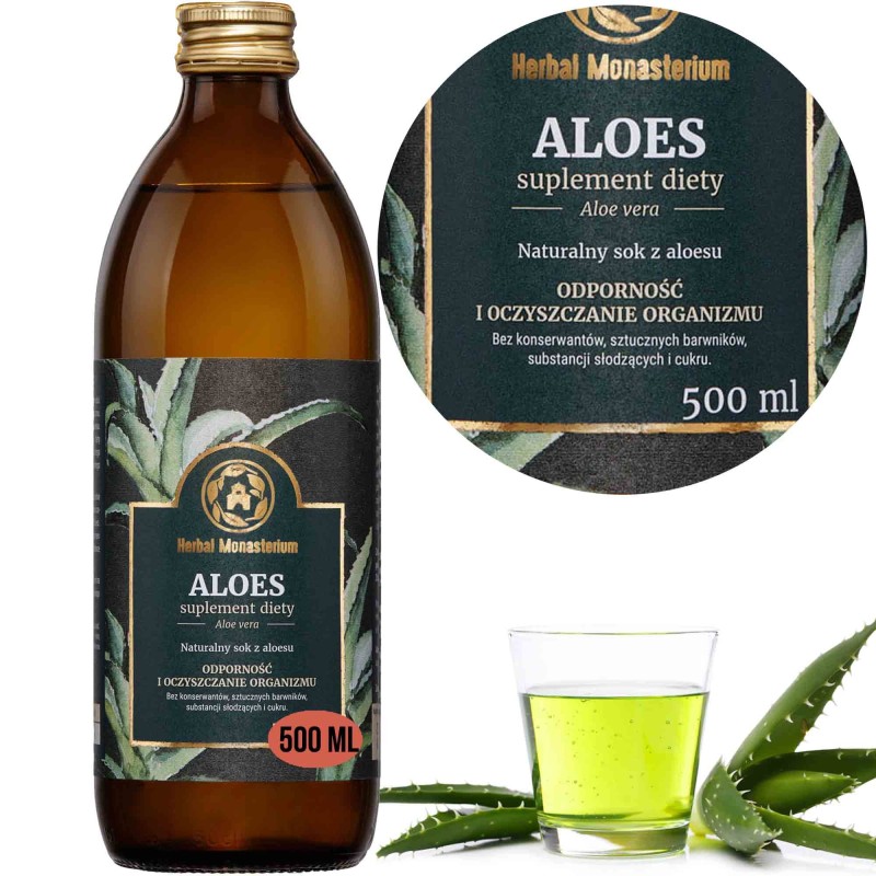 HERBAL SOK Z ALOESU ALOES ALOESOWY 500ml wsparcie