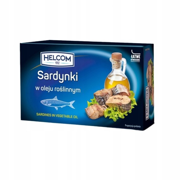 Helcom SARDYNKI w OLEJU ROŚLINNYM słonecznikowym RYBNA