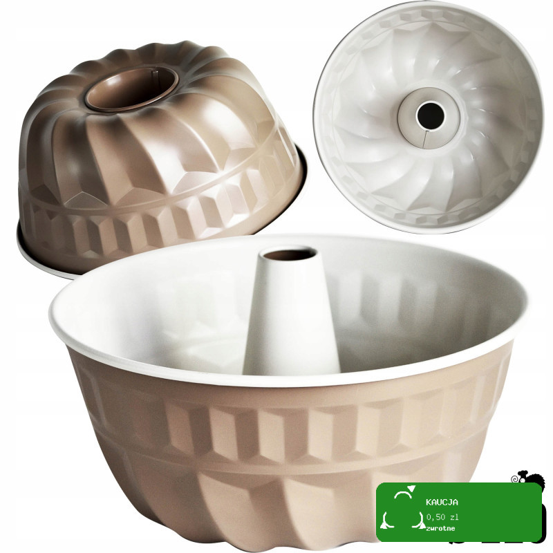 FORMA z tuleją BLACHA DO pieczenia CIASTA BABKI BABKA fi 22cm CAFFE CREME