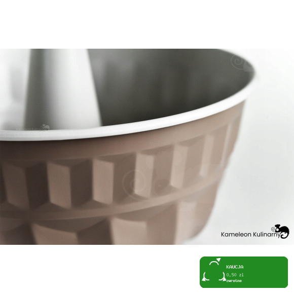 FORMA z tuleją BLACHA DO pieczenia CIASTA BABKI BABKA fi 22cm CAFFE CREME