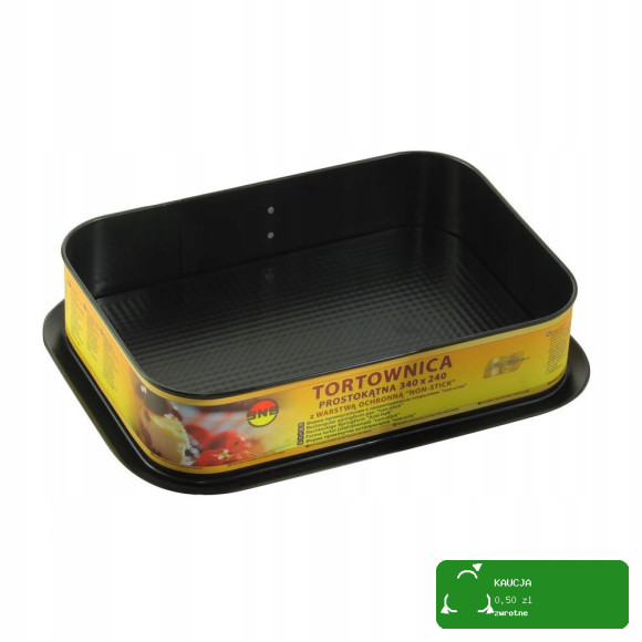 FORMA BLACHA TORTOWNICA do CIASTA PIECZENI wyjmowane dno 34x24 PROSTOKĄTNA