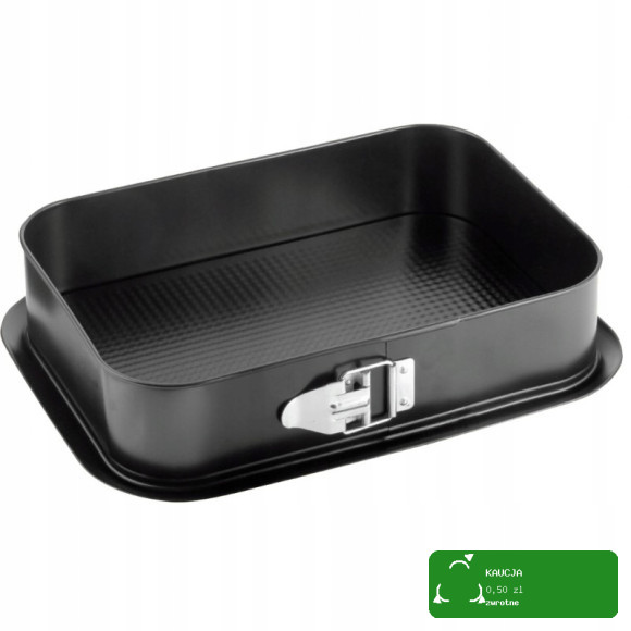 FORMA BLACHA TORTOWNICA do CIASTA PIECZENI wyjmowane dno 34x24 PROSTOKĄTNA