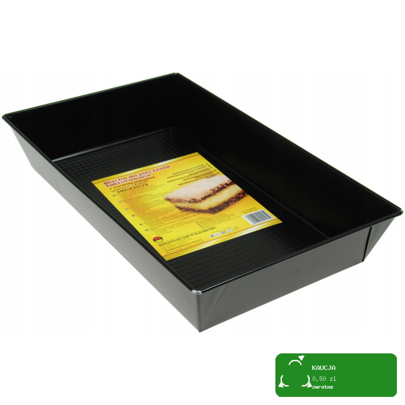 FORMA BLACHA DO PIECZENIA bardzo duża 39x23,5x7cm CZARNA fakturowana SNB