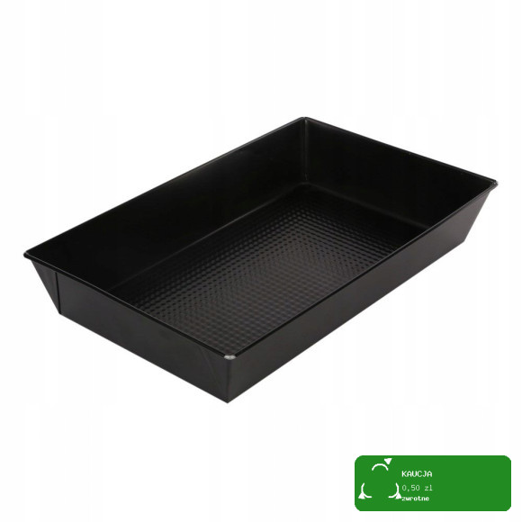 FORMA BLACHA DO PIECZENIA bardzo duża 39x23,5x7cm CZARNA fakturowana SNB