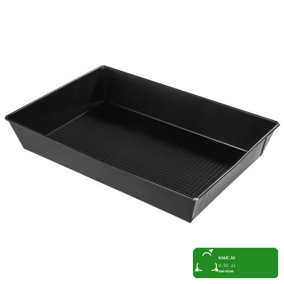 FORMA BLACHA DO PIECZENIA bardzo duża 39x23,5x7cm CZARNA fakturowana SNB