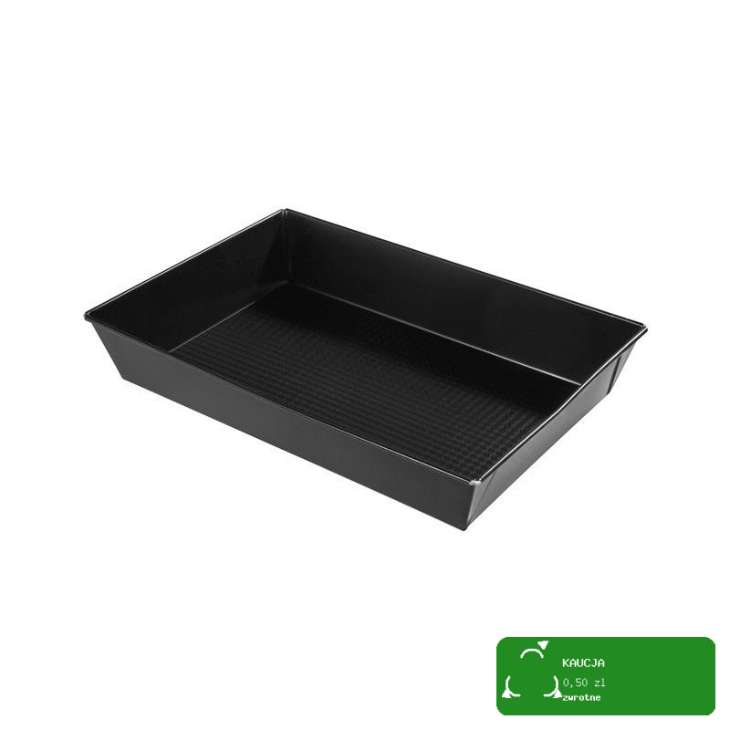 FORMA BLACHA DO PIECZENIA bardzo duża 39x23,5x7cm CZARNA fakturowana SNB