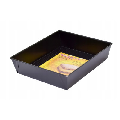 FORMA BLACHA DO PIECZENIA duża 28x23x6cm CZARNA fakturowana stal non stick