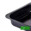 FORMA BLACHA DO PIECZENIA prostokąt duża solidna 29x22x6cm CZARNA TŁOCZONA