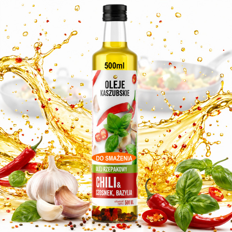 ACS OLEJ RZEPAKOWY RAFINOWANY do smażenia CHILI CZOSNEK 250ml KRÓTKA DATA