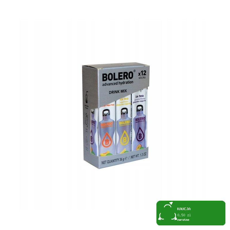 12X BOLERO DRINK NAPÓJ w proszku 3G ICE TEA MIX ZESTAW HERBAT MROŻONYCH
