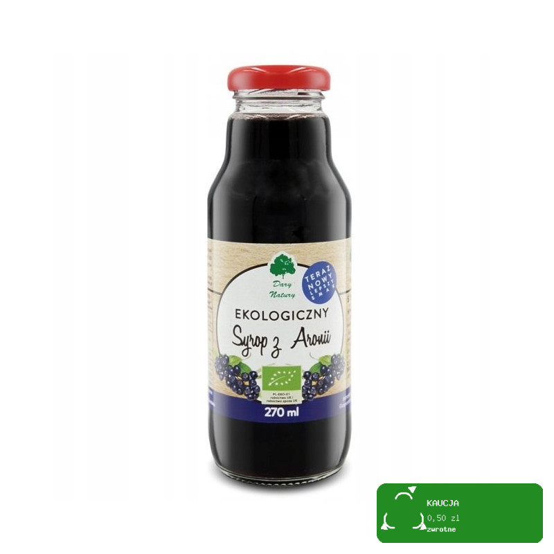 SYROP Z ARONI do herbaty EKO 270ml DARY NATURY wsparcie PRZEZIĘBIENIE GRYPA