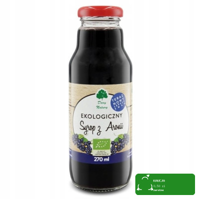 SYROP Z ARONI do herbaty EKO 270ml DARY NATURY wsparcie PRZEZIĘBIENIE GRYPA