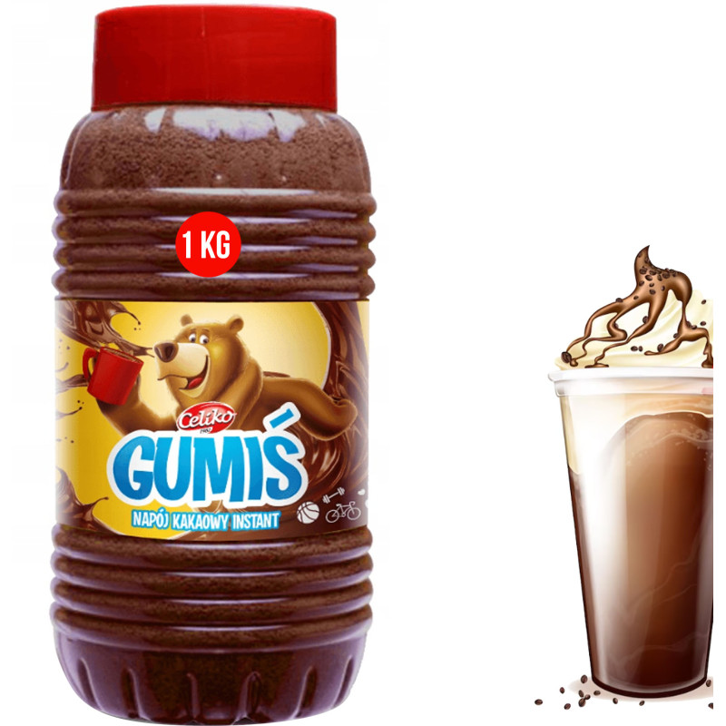 GUMIŚ KAKAO ROZPUSZCZALNE INSTANT z WITAMINAMI 1KG x6 na 150 napojów! 6KG