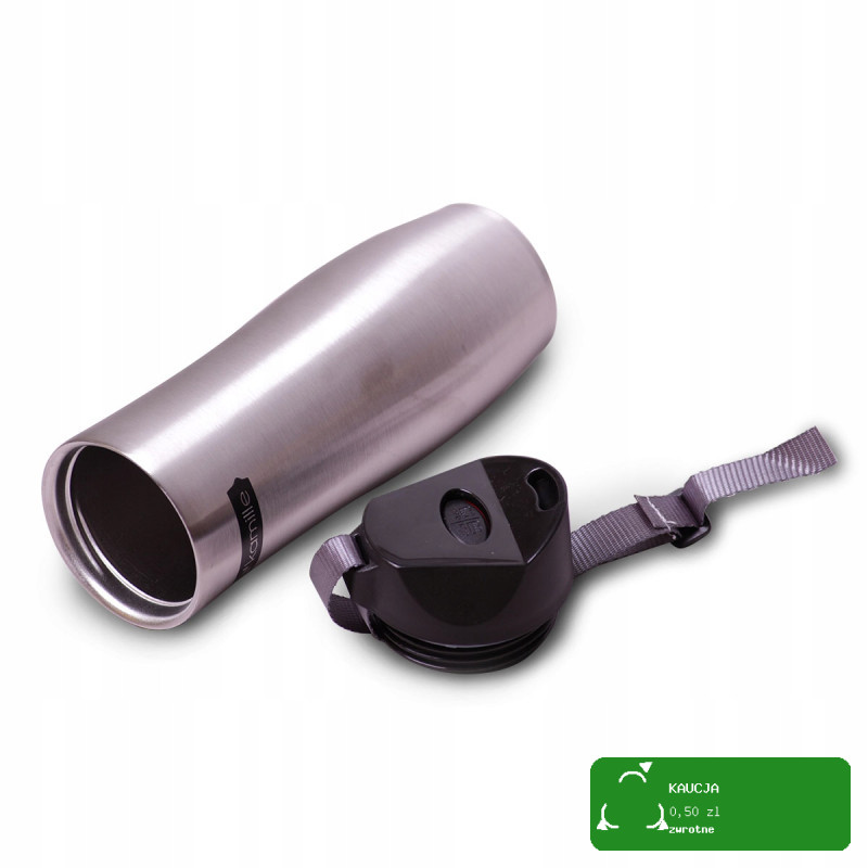 KUBEK TERMICZNY TERMOS BIDON 480ml SZARY STALOWY Kamille KM 2056 stal 18/10
