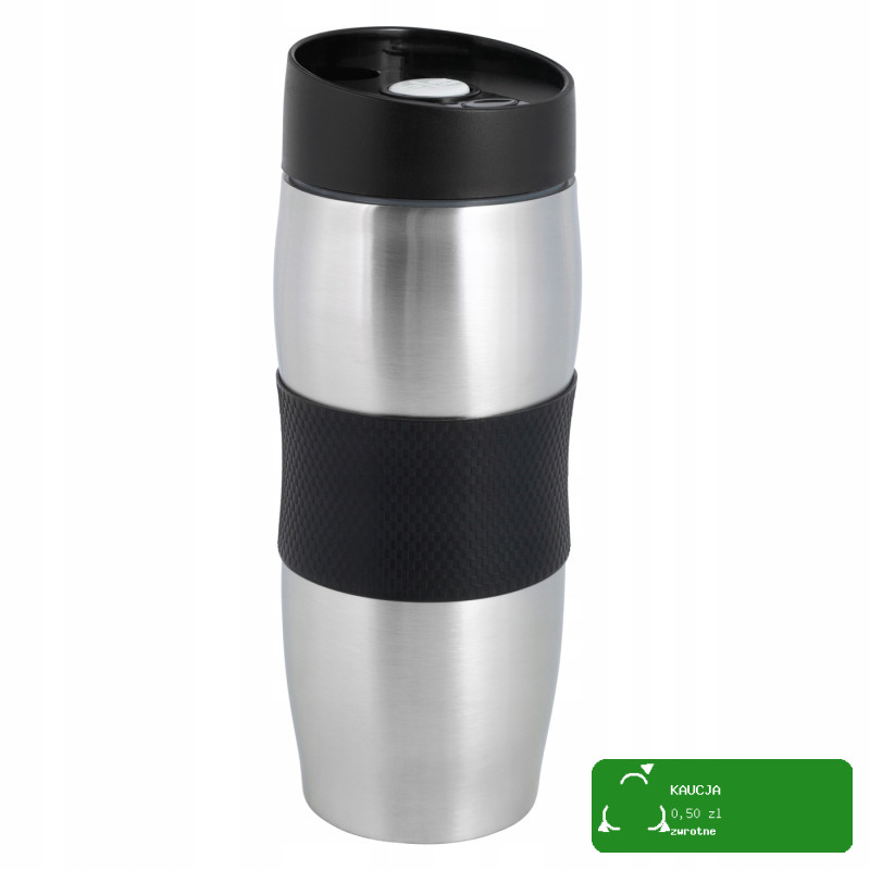 KUBEK TERMICZNY TERMIN BIDON 380ml SZARO-CZARNY OFENBACH stal nierdzewna