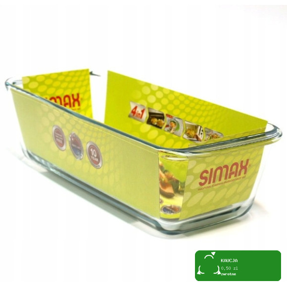 SZKLANA FORMA PODŁUŻNA KEKSÓWKA KLASYCZNA 28x12x7cm SIMAX szkło żaroodporne