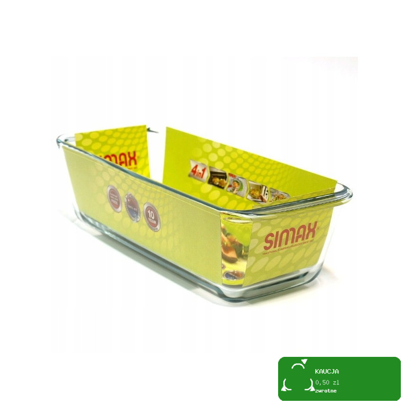 SZKLANA FORMA PODŁUŻNA KEKSÓWKA KLASYCZNA 28x12x7cm SIMAX szkło żaroodporne