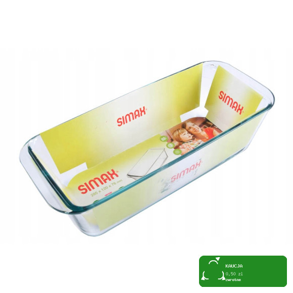 SZKLANA FORMA PODŁUŻNA KEKSÓWKA KLASYCZNA 28x12x7cm SIMAX szkło żaroodporne