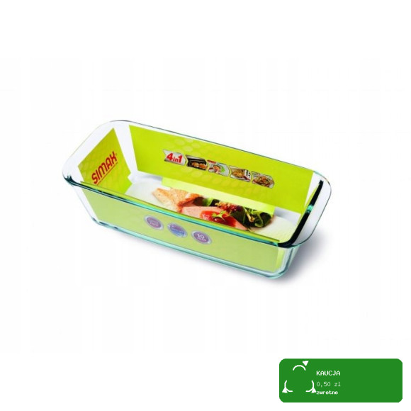 SZKLANA FORMA PODŁUŻNA KEKSÓWKA KLASYCZNA 28x12x7cm SIMAX szkło żaroodporne