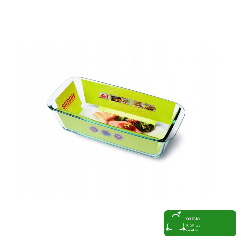 SZKLANA FORMA PODŁUŻNA KEKSÓWKA KLASYCZNA 28x12x7cm SIMAX szkło żaroodporne