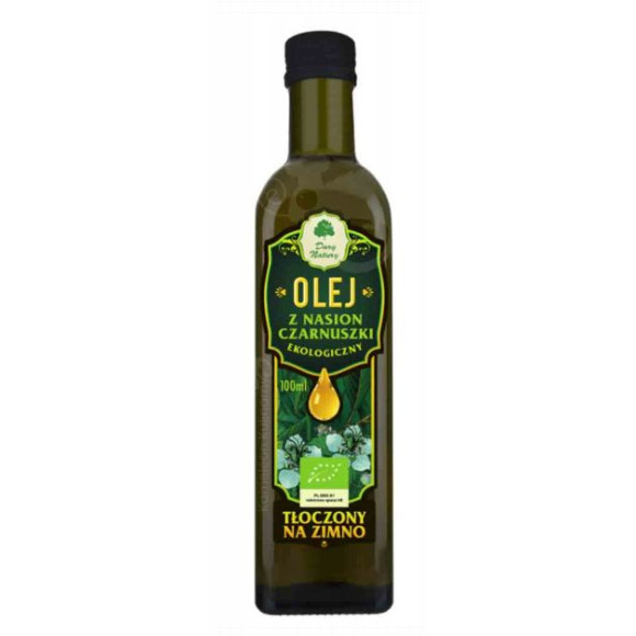 OLEJ Z NASION CZARNUSZKI TŁOCZONY NA ZIMNO CZARNUSZKA eko 100ml 0,1L DARY