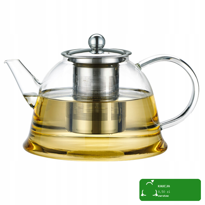 DZBANEK SZKLANY Z ZAPARZACZEM ZAPARZACZ do HERBATY ZIÓŁ 1500ml 1,5L Kamille