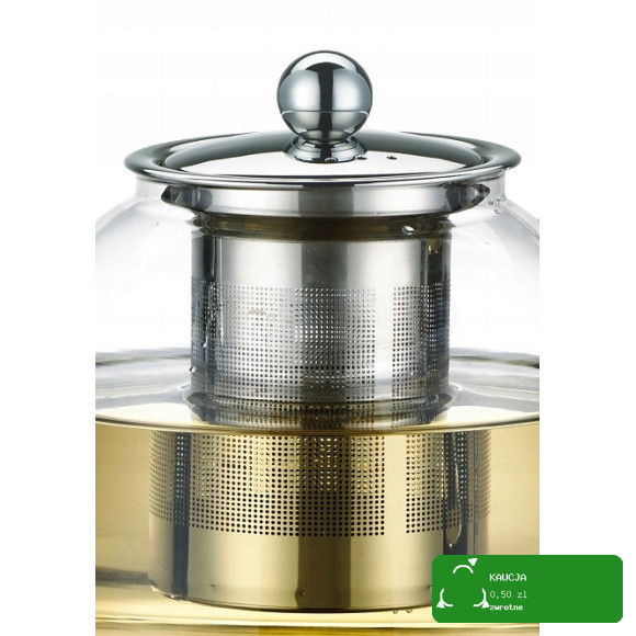 DZBANEK SZKLANY Z ZAPARZACZEM ZAPARZACZ do HERBATY ZIÓŁ 1500ml 1,5L Kamille