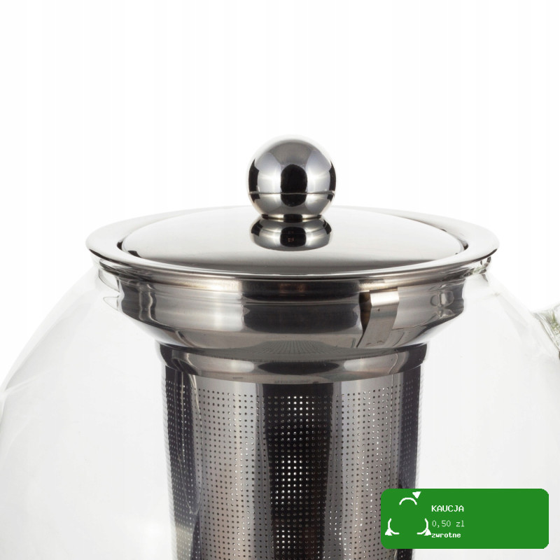 DZBANEK SZKLANY Z ZAPARZACZEM ZAPARZACZ do HERBATY ZIÓŁ 1500ml 1,5L Kamille