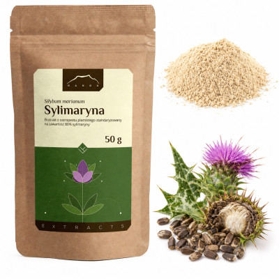 NANGA SYLIMARYNA 80% OSTROPEST PLAMISTY ekstrakt 50g NANGA pomoc WĄTROBA
