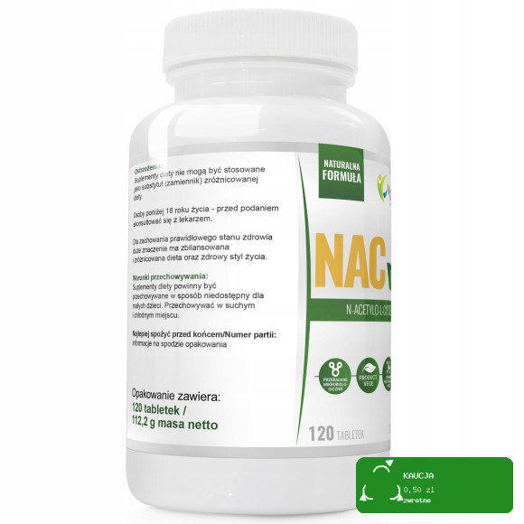 Wish NAC 190mg N-acetylo-Lcysteina INFEKCJE ODKRZTUSZANIE 120t