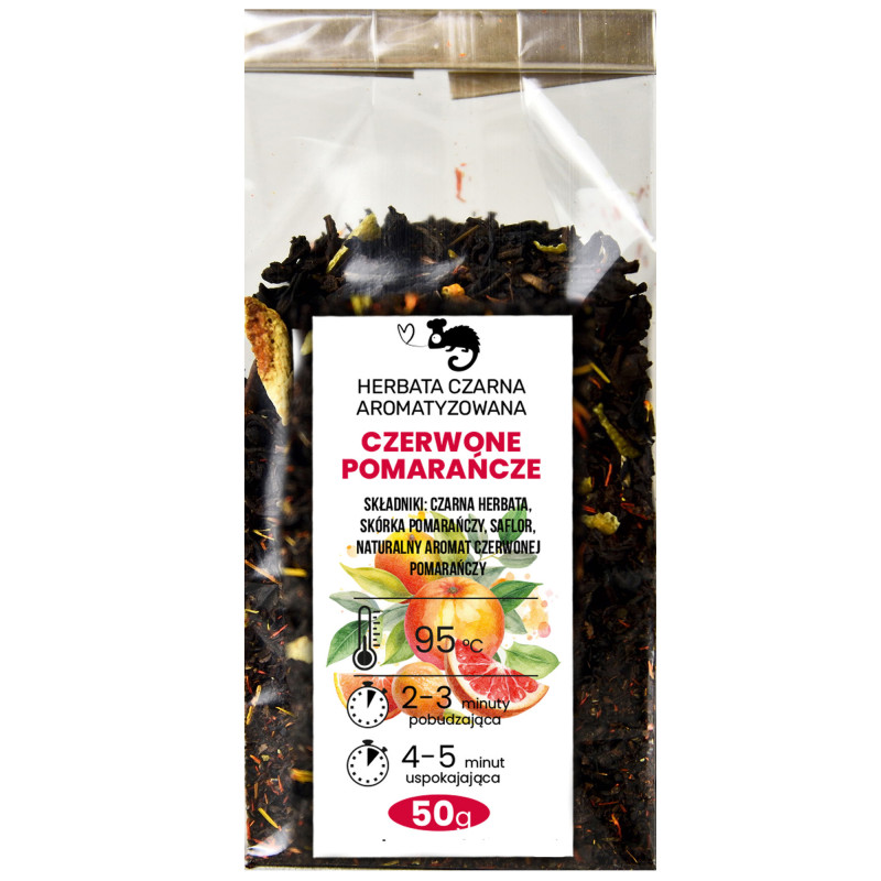 KAMELEON KULINARNY HERBATA CZARNA aromatyzowana CZERWONE POMARAŃCZE 50G