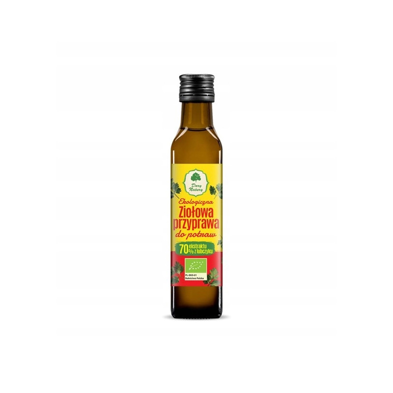 eko ZIOŁOWA PRZYPRAWA DO POTRAW W PŁYNIE 70% ekstrakt Z LUBCZYKU 250ml DARY
