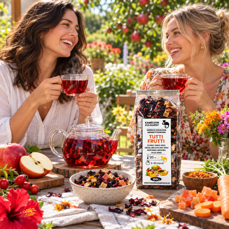 KAMELEON KULINARNY HERBATA OWOCOWA aromatyzowana TUTTI FRUTTI  100g