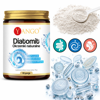 Yango DIATOMIT OKRZEMKI NATURALNE 70g proszek krzem wparcie OCZYSZCZANIA
