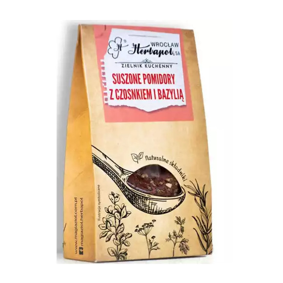 HERBAPOL PRZYPRAWA SUSZONE POMIDORY Z CZOSNKIEM I BAZYLIĄ OREGANO mix 30g