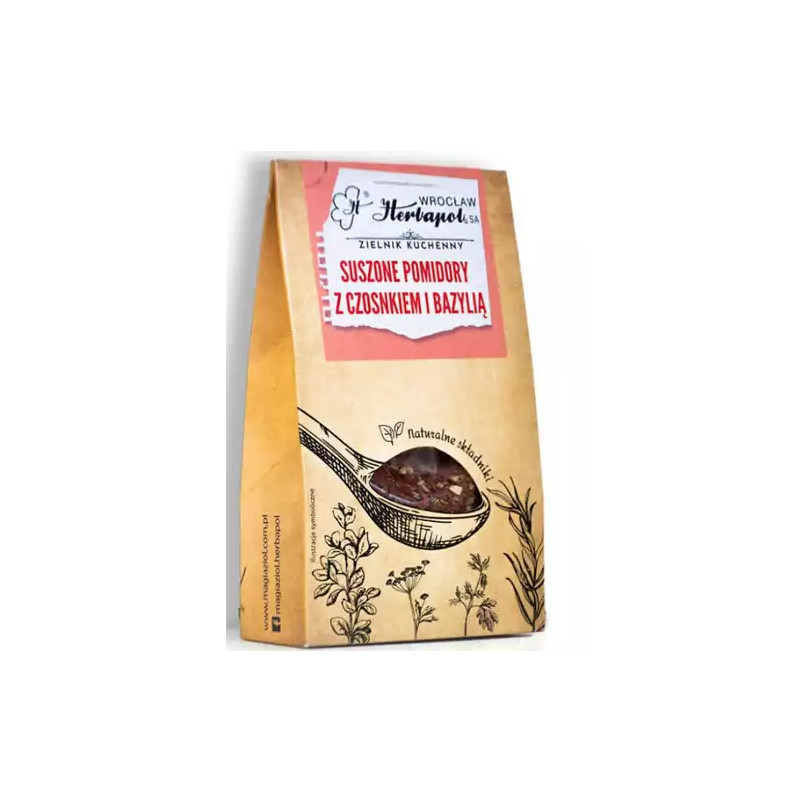 HERBAPOL PRZYPRAWA SUSZONE POMIDORY Z CZOSNKIEM I BAZYLIĄ OREGANO mix 30g