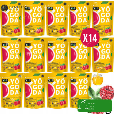 YOGODA MIESZANKA MIODOWO OWOCOWA do NAPOJÓW MALINA Z MALINĄ 50g x14 0,7KG