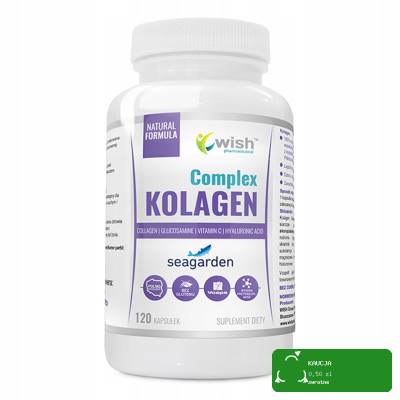 Wish KOLAGEN COMPLEX + GLUKOZAMINA + WITAMINA C + KWAS HIALURONOWY 120 kaps