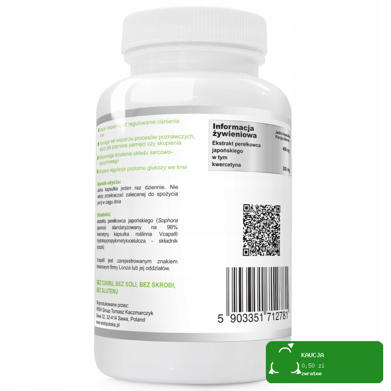 KWERCETYNA FORTE 400mg PERŁOWIEC JAPOŃSK 60k wsparcie CIŚNIENIE CHOLESTEROL