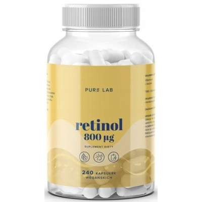 AURA PURE LAB RETINOL 800mcg 240 kaps. WITAMINA A KRÓTKA DATA