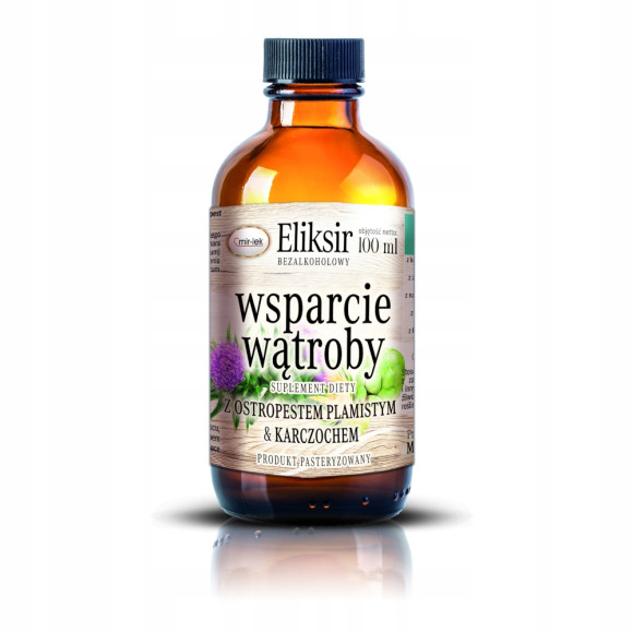MIR-LEK eliksir bezalkoholowy WSPARCIE WĄTROBY OSTROPEST KARCZOCH 100ml