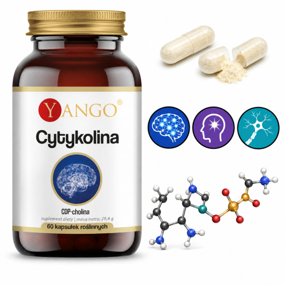 Yango CYTYKOLINA CDP-cholina 60kaps wsparcie U. NERWOWY PAMIĘĆ KONCENTRACJA