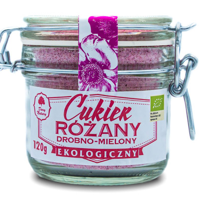 Dary Natury CUKIER RÓŻANY EKOLOGICZNY eko smakowy DO DESERÓW WYPIEKÓW 120g