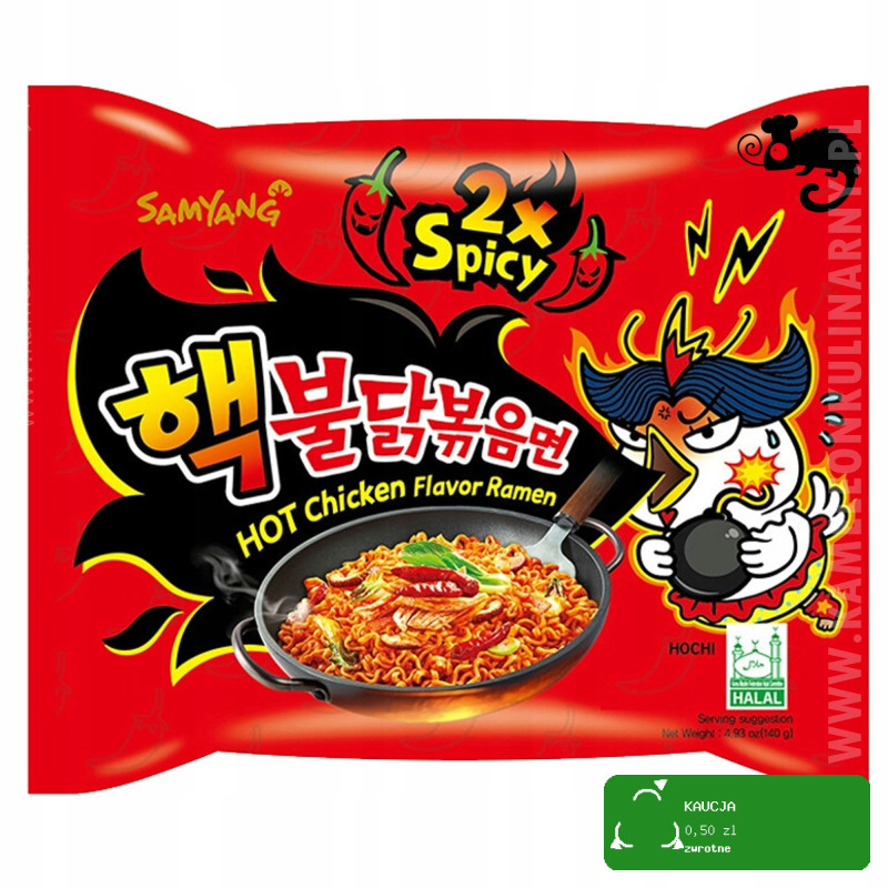 BULDAK DANIE ZUPA MAKARON KOREAŃSKI OSTRY RAMEN HOT KURCZAK zestaw mix 7szt