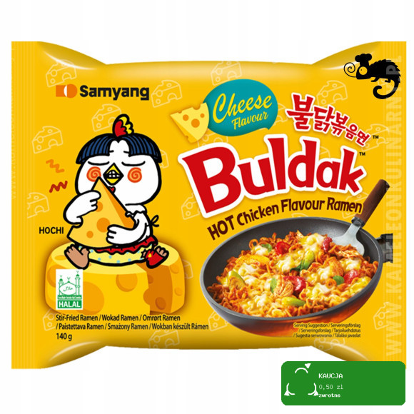 BULDAK DANIE ZUPA MAKARON KOREAŃSKI OSTRY RAMEN HOT KURCZAK zestaw mix 7szt