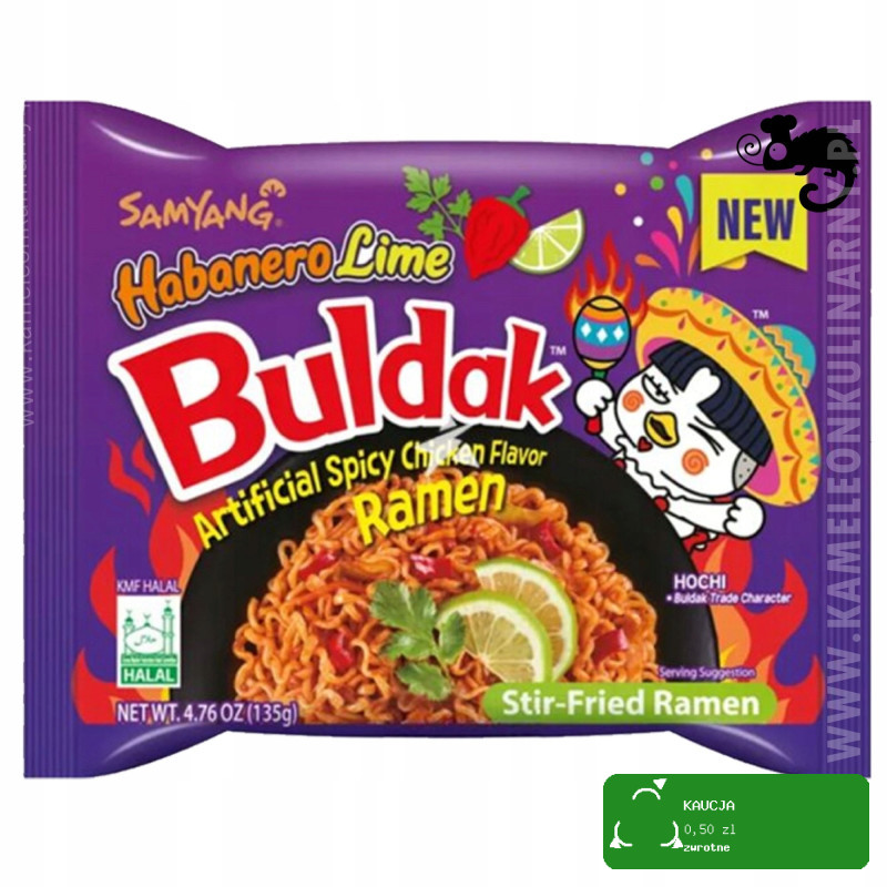 BULDAK DANIE ZUPA MAKARON KOREAŃSKI OSTRY RAMEN HOT KURCZAK zestaw mix 7szt