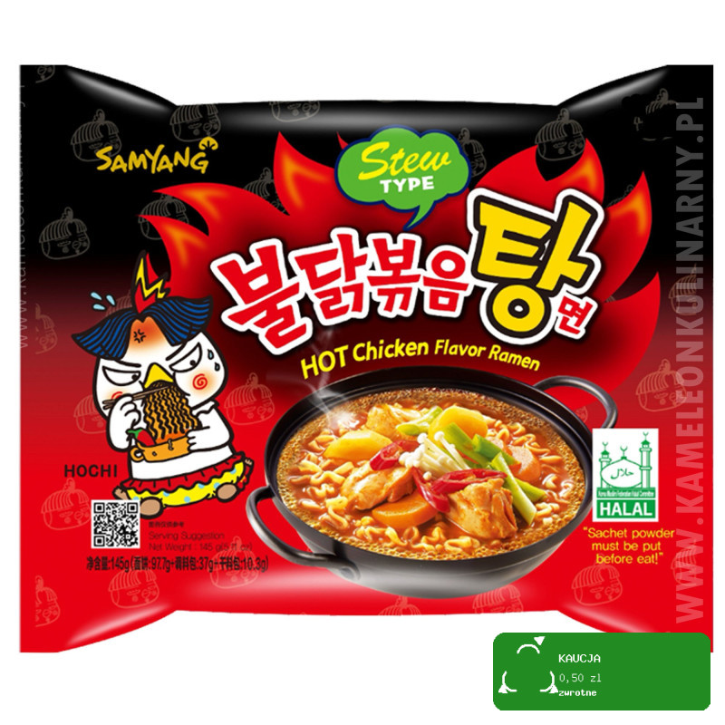 BULDAK DANIE ZUPA MAKARON KOREAŃSKI OSTRY RAMEN HOT KURCZAK zestaw mix 7szt