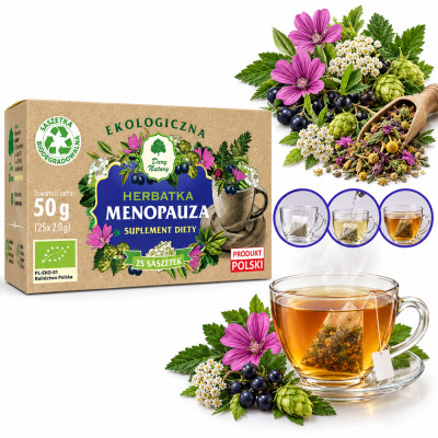 Dary Natury MENOPAUZA herbatka ziołowa suplement diety EKO Bio 50g saszetki