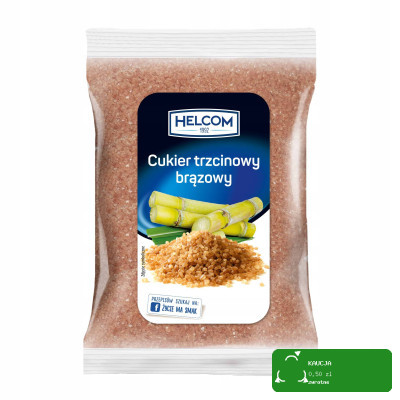 Helcom CUKIER TRZCINOWY BRĄZOWY do słodzenia wypieków deserów 1000g 1KG