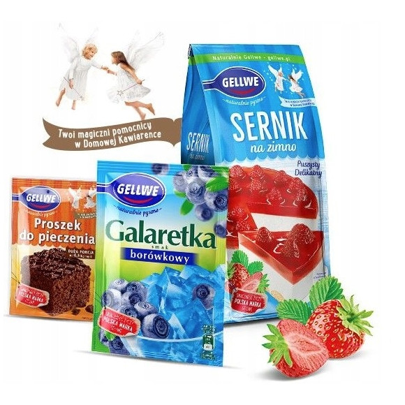 GELLWE BABECZKI BORÓWKOWE Z CZEKOLADĄ mieszanka do wypieku na 12szt 290g